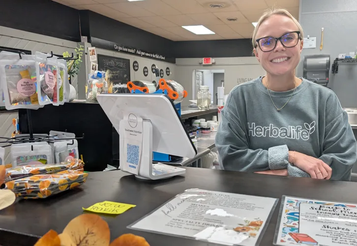 Healthy shake and tea shop owner finds sense of community
